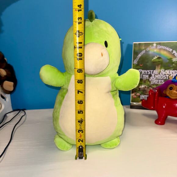 Green Dinosaur HugMees Squishmallow Desirae 12” Plush 2019 EUC Kellytoy - Picture 6 of 8